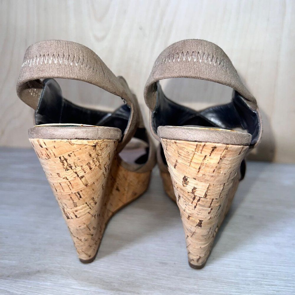 Carlos by Carlos Santana Moneta Cork Wedge Beige Suede Women's 7 - Picture 5 of 11